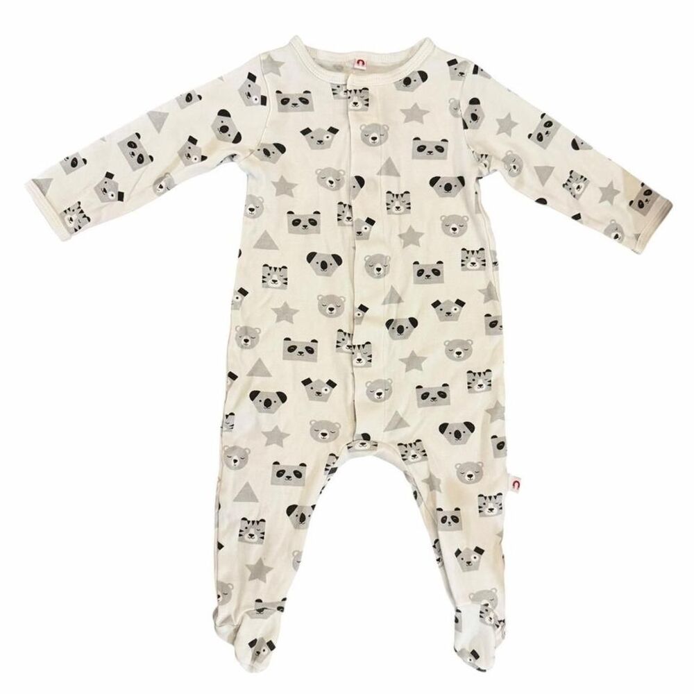 Magnetic-me White and Cream Sleepsuits-babygrows